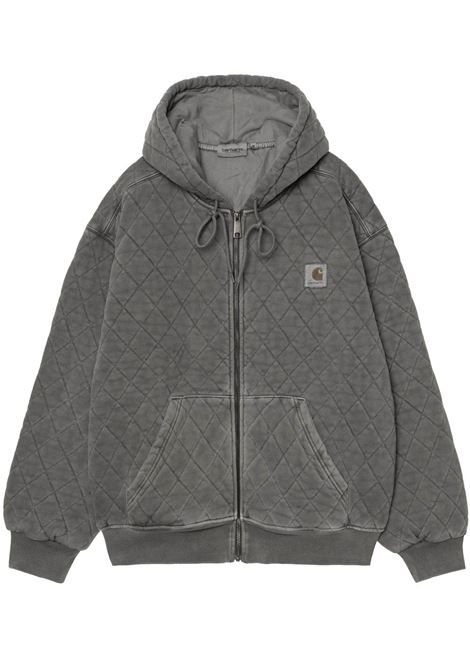 giacca hooded vista quilted uomo nero sbiadito CARHARTT WIP | I03566589.GD